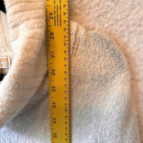 Michael Kors Women‎ Small Cowl Neck Ivory Wool Blend Long Sleeve Sweater - Picture 10 of 11